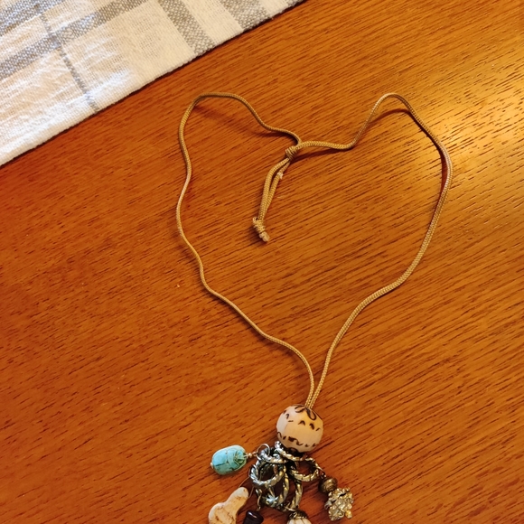 Boho Beaded Resort Adjustable Rope Necklace Handmade - Picture 8 of 10